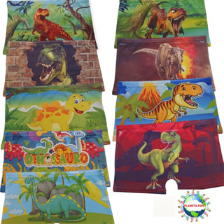 Kit 10 Cuecas Infantil Sublimada de Dinossauros com Elástico Embutido + Surpresa