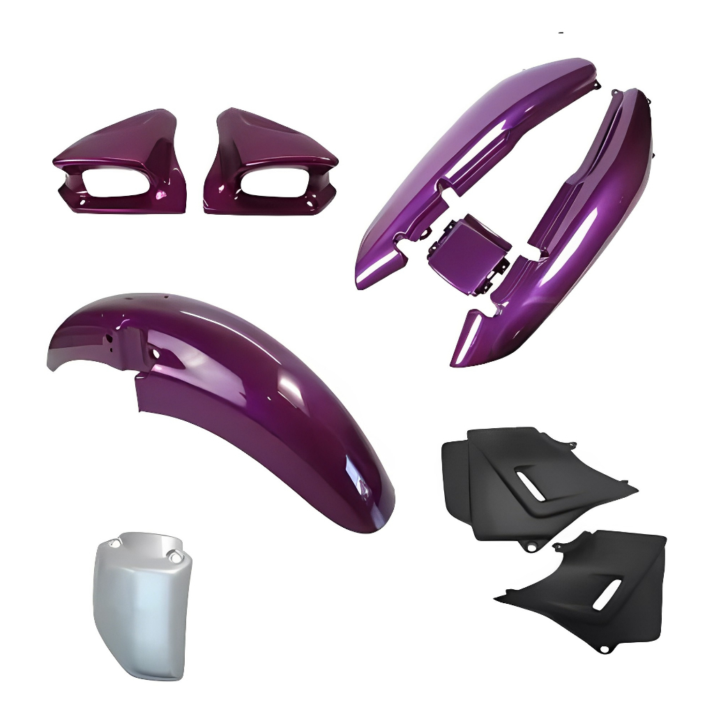 Kit Aba Tanque Cbx 200 Strada Roxa 1997 1998 Tampa Lateral Rabeta