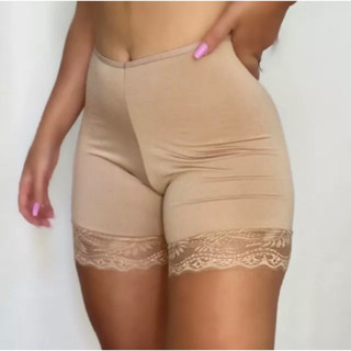 Anágua Shortinho Íntimo Segunda Pele Conforto Lingerie Modeladora Com renda