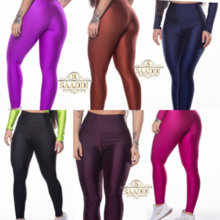 Calça Legging Cintura Alta Fitness Para Academia Brilho GLOSS