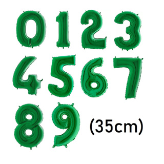 Balão Metalizado Número 35cm - Verde em Oferta na Shopee