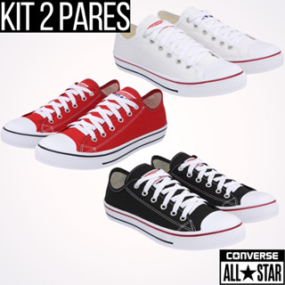 Kit Tênis All Star Feminino Tenis AllStar 2 Pares Masculino Allstars Alstar Converse Austar
