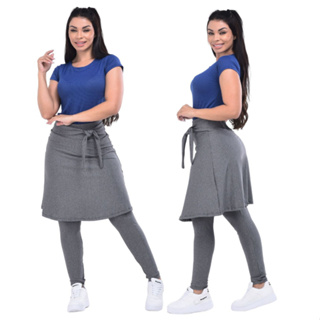 Calça Saia Fitness Moda Evangélica Com Faixa de Amarrar Look Evangélico Moda Gospel Moda Cristã em Oferta na Shopee