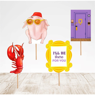 Kit com 4 Máscaras Plaquinhas de Fotos Friends Série de TV em Oferta na Shopee