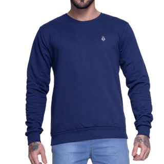 Blusa Moletom De Frio Unissex Sem Capuz Gola Careca Redonda