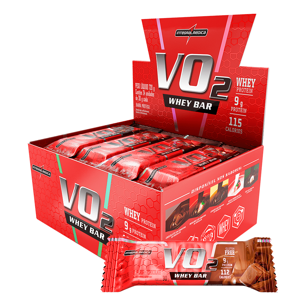 VO2 Whey Bar - Todos os Sabores - Display com 12 Unidades - Integralmedica