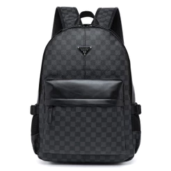 Mochila Cavalera Feminina Xadrez Preta Passeio Reforçada