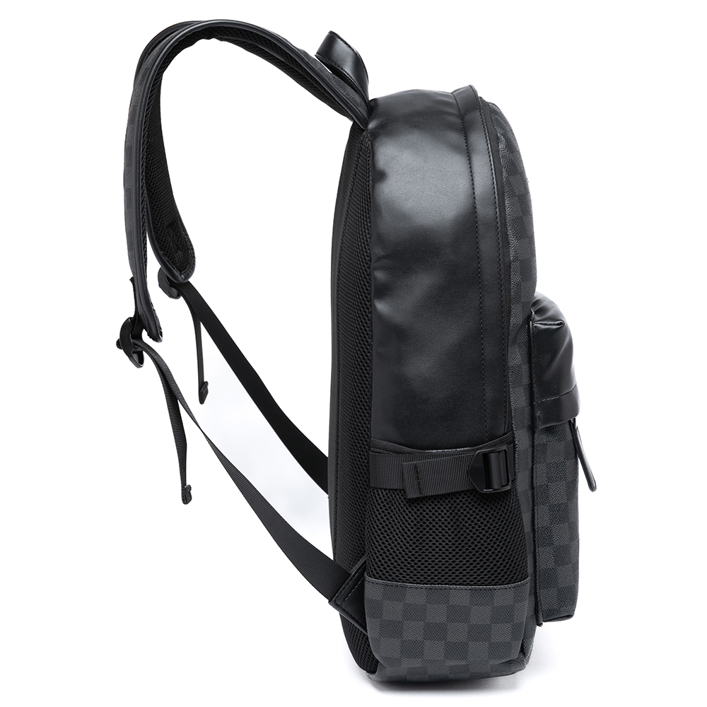 Detalhes do Mochila Cavalera Feminina Xadrez Preta Moda Casual Reforçada