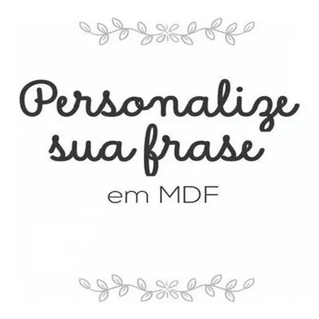 Frase Personalizada em MDF Lettering Personalize Kit Palavras Parede Variados + Mini aplique