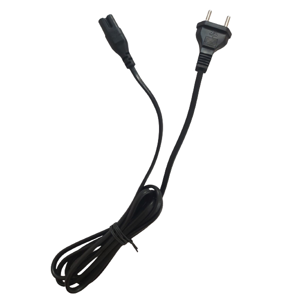 Kit -  Com 10 Cabos de Força Bipolar - Tomada Padrão Universal 2 Pinos - Tipo 8