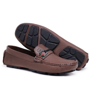 Sapato Mocassim em Couro Legítimo Drive Masculino Casual Confortável Elegante GC