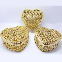 Kit 12 Porta Jóia Enfeite para Festa Coração EF-181