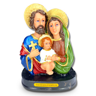 Imagem Sagrada Família (busto) 13x9,5cm- Resina- Ref:15091 em Oferta na Shopee