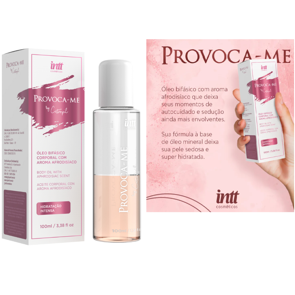 Óleo Bifásico Para massagem com aroma afrodisíaco 100ml Provoca - me