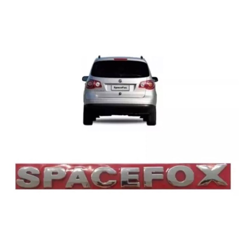 Emblema Letreiro Cromado Spacefox Vw Tampa Porta Mala