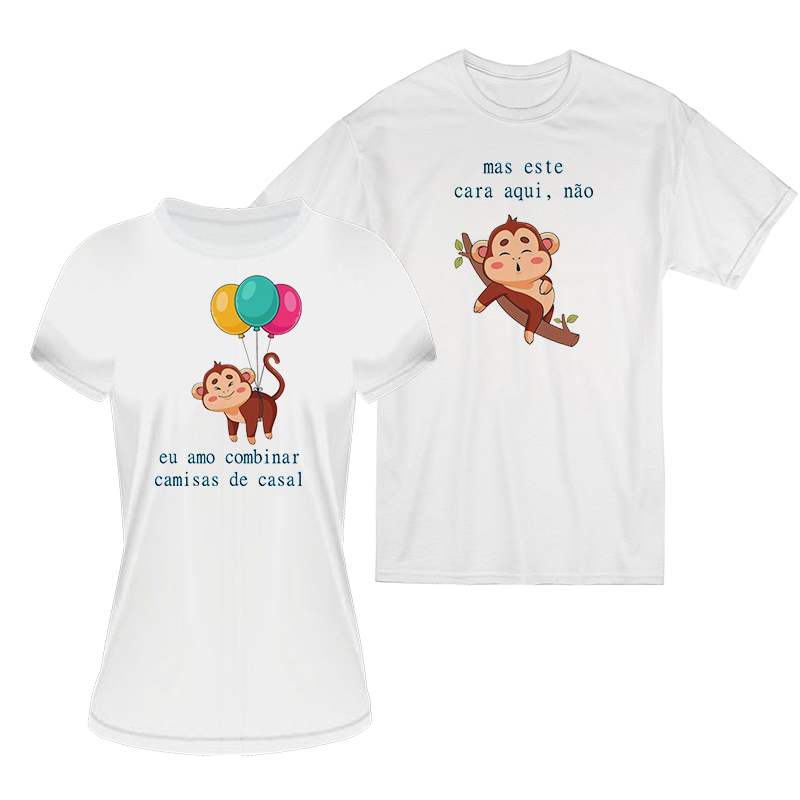 Camiseta Kit Casal Combinado Engraçada – Amo Camiseta Combinando, Este Cara Aqui Não Personalizado