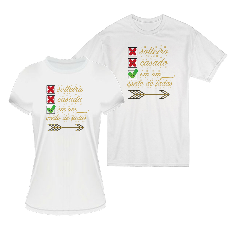 Camiseta Kit Casal Combinado Conto de Fadas – Namorados, Casal Combinado Solteiro Namorando
