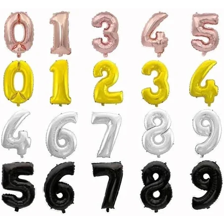 Balão Numero Metalizado 1m em Oferta na Shopee
