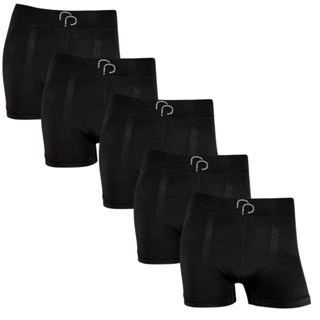 Kit 5 Cueca Box Poliester Microfibra Elastano RP Cuecas Boxer Basicas em Oferta na Shopee