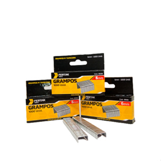Grampo Para Grampeador de Tapeceiro Kit Com 3000 Unidades De 6mm Ou 8mm em Oferta na Shopee