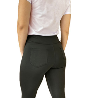 Calça Legging Neoprene Com Bolso /cintura Alta