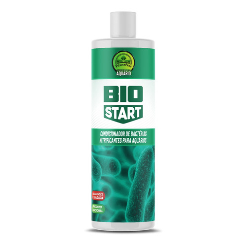Bio Start 100ml Powerfert Acelerador Biologico Para Aquarios Agua Doce Marinho Tipo Biobacter Bacter