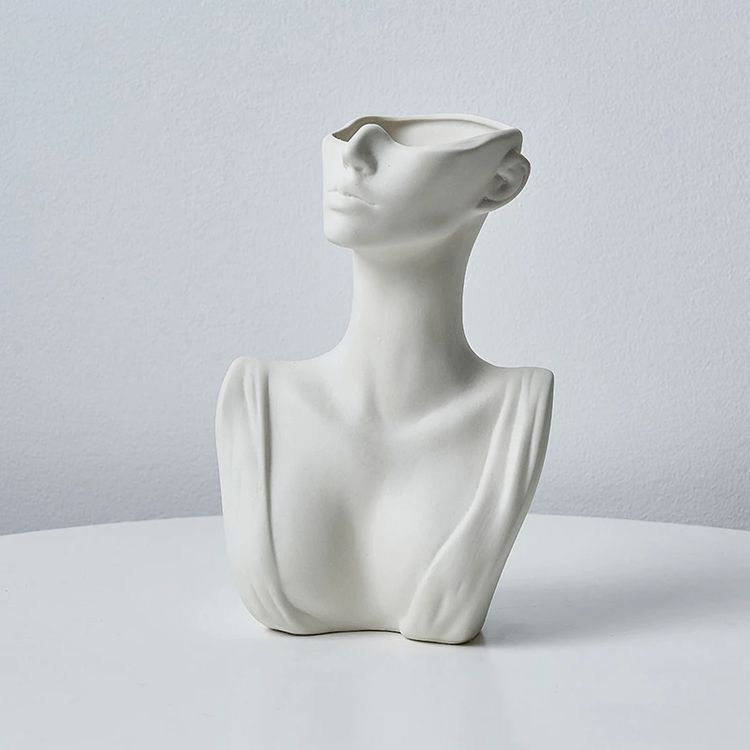 Vaso Cachepô ROSTO - Aesthetics Grego Boho Minimalista Para Sala, Banheiro, Quarto e Casa ...