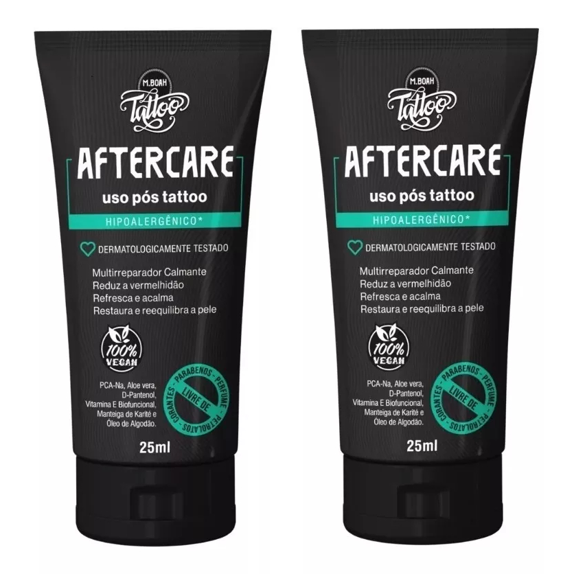 Aftercare Hidratante Mboah 25g - Pomada Cicatrizante Para Tatuagem Tattoo (2 unidades)