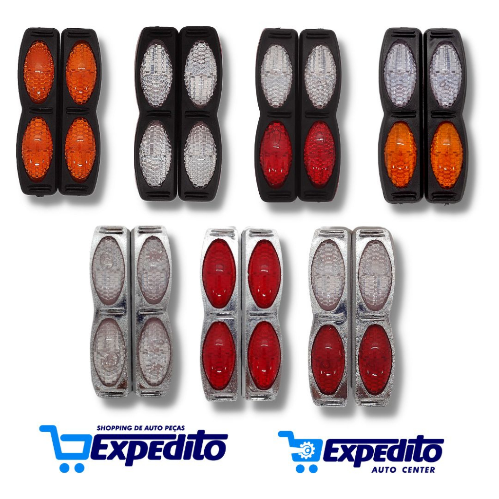 Par de Protetor de Porta Olho de Gato Luminoso Oval Universal Shekparts
