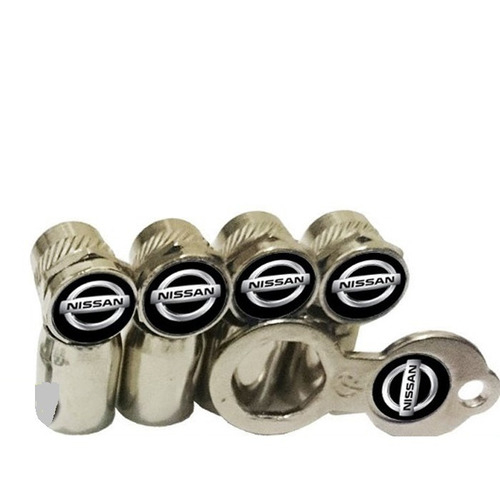 Kit Tampa Anti Furto Bico Pneu Válvula + chave Nissan Frontier Livina Kicks March Sentra Tiida Versa