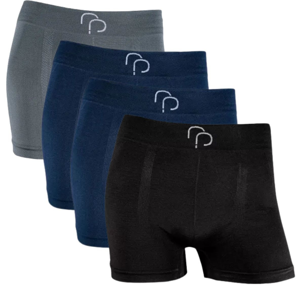 Kit 4 Cueca Boxer Masculina Microfibra Sem Costura Cós Elastico Lisa