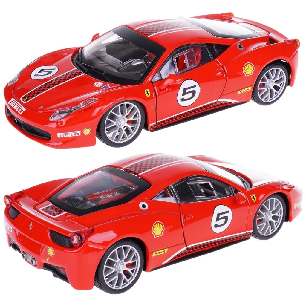 Miniatura De Ferro Ferrari 458 Challenge 18cm 1:24 Bburago