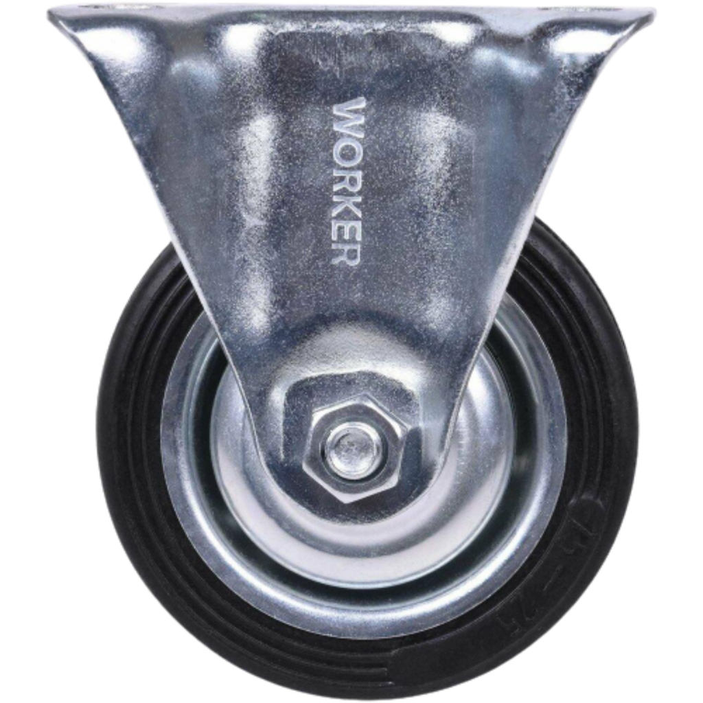 Roda Rodinha Rodízio Fixo Para Carrinho Borracha 5 Pol 100kg