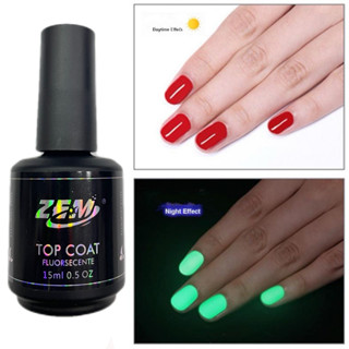 Selante Top Coat Fluorescente Brilha no Escuro 15ML ZEM