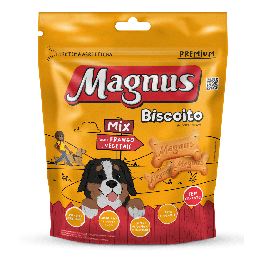 Biscoito Mix 500g Magnus Biscoito para Cachorro Biscoito Pet Petisco para Cachorro Petisco Cachorro