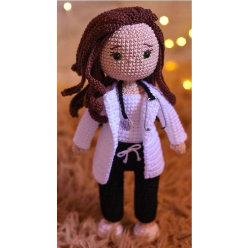 Médica/Boneca Médica amigurumi/Boneca