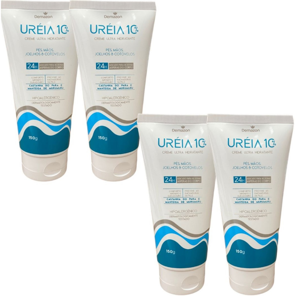 Creme Hidratante Ureia 150g Demazon Pele Ressecada Pés Mãos Cotovelos