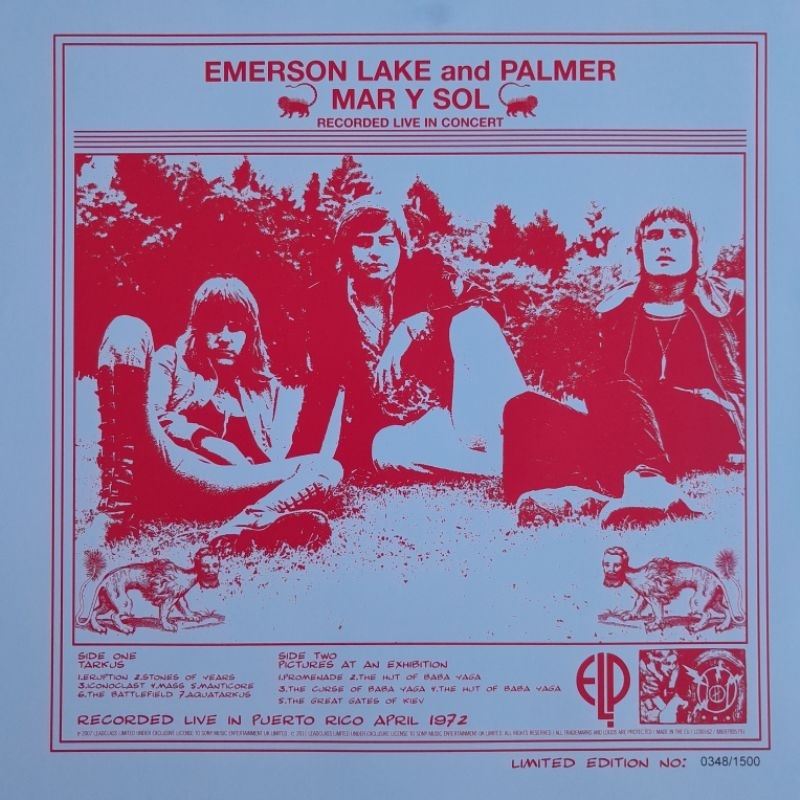 Emerson, Lake and Palmer - Mar Y Sol - lp importado ed. limitada - vinil