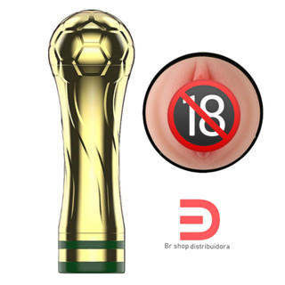 Masturbador Vagina Texturizada Internamente Em Formato Troféu Dourado