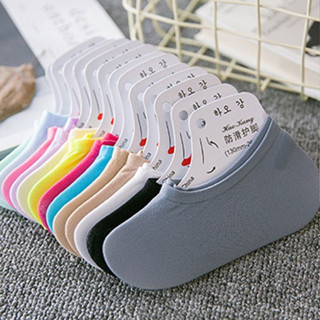 kit com 10 pares meias sapatilhas soquete invisível com silicone feminina tamanho de 30-38