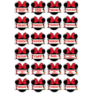 Etiqueta Minnie e Mickey Á PROVA D