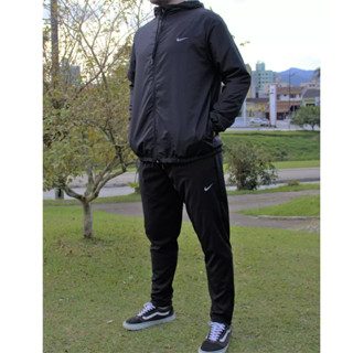 Conjunto Jaqueta + Calça Corta Vento Masculina Semi Forrada