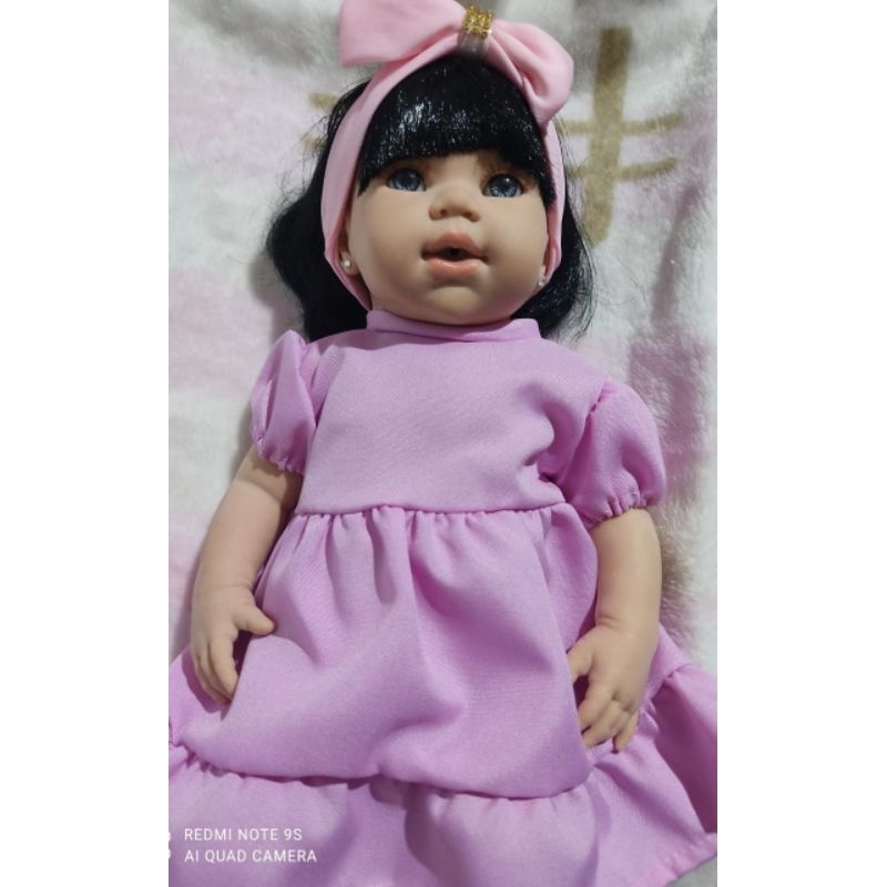 boneca infantil bebe reborn mais mala maternidade mamadeira chupeta