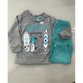 Conjunto blusa malha e calça moletinho meia estação bebê menino 👦🏻 PMG em Oferta na Shopee