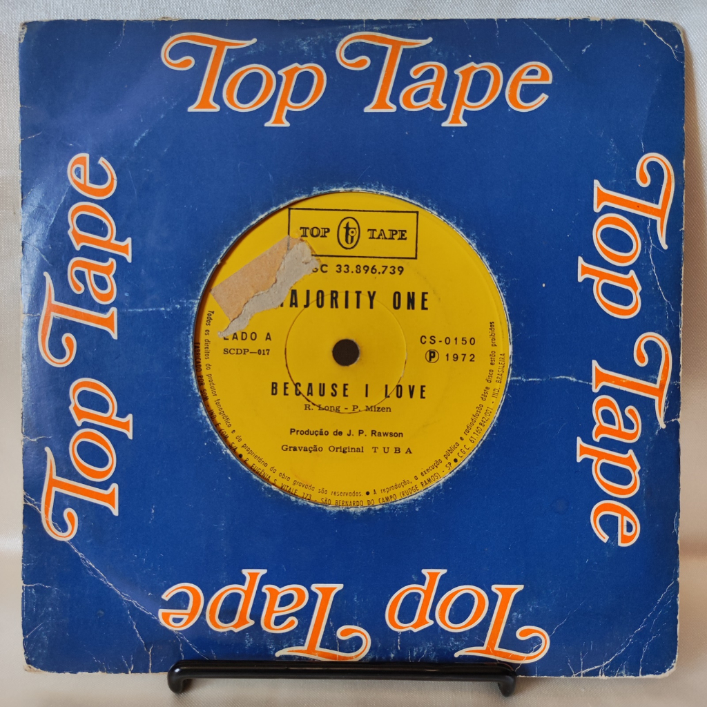 DISCO DE VINIL COMPACTO 7" - MAJORITY ONE – BECAUSE I LOVE / GET BACK HOME (1972)