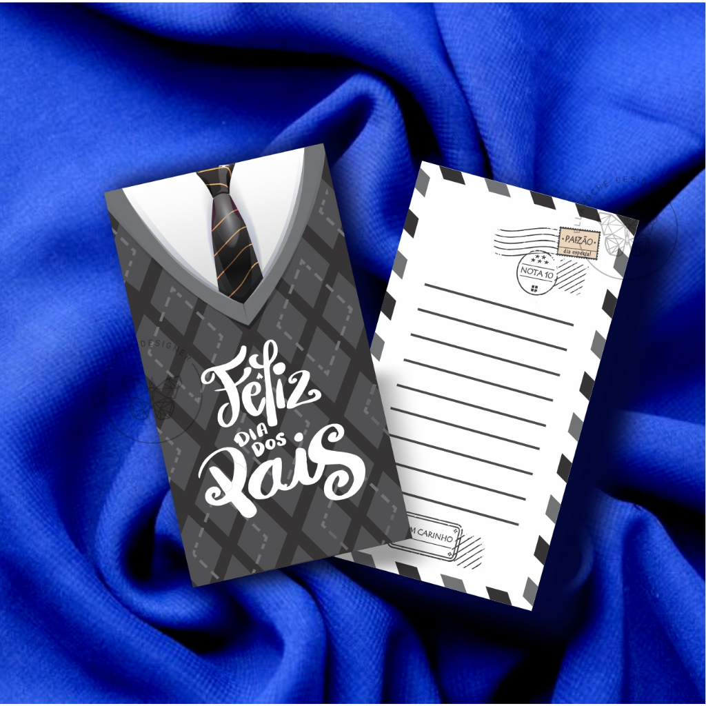 Cartão "Feliz Dia dos Pais" Verniz Localizado, Cartão de Agradecimento ao Cliente Pela Compra, Tags Dia dos Pais