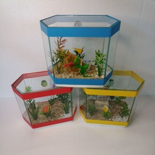 Aquário  Betta   Ipanema ,Decorado 1,5lts pedras naturais.
