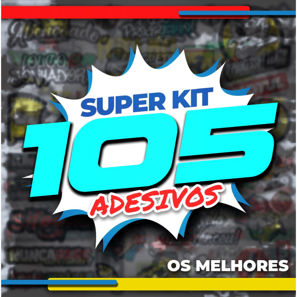 KIT Super Cartela 105 Adesivos Grandes para Caminhões, Moto, Biike, Carro - Alta Qualidade Promo em Oferta na Shopee