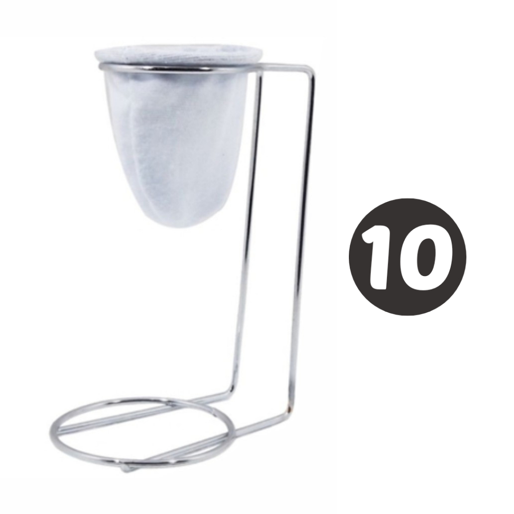 Kit 10 Mini Coador De Pano P Café Chá Suporte Mariquinha Individual