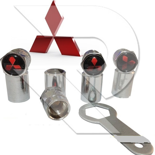 Kit Tampa Anti Furto Bico Pneu Válvula + chave Mitsubishi Pajero Tr4 Asx Lancer L200 Triton Airtrek Eclipse Outlander